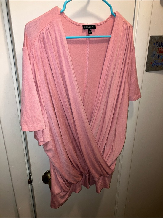 Lane Bryant Tops - Lane Bryant Dusty Rose Wrap-Style Top 18/20